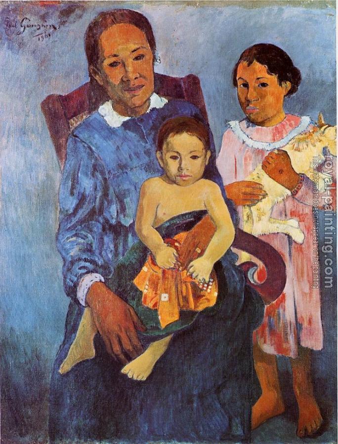 Paul Gauguin : Tahitian Woman and Two Children